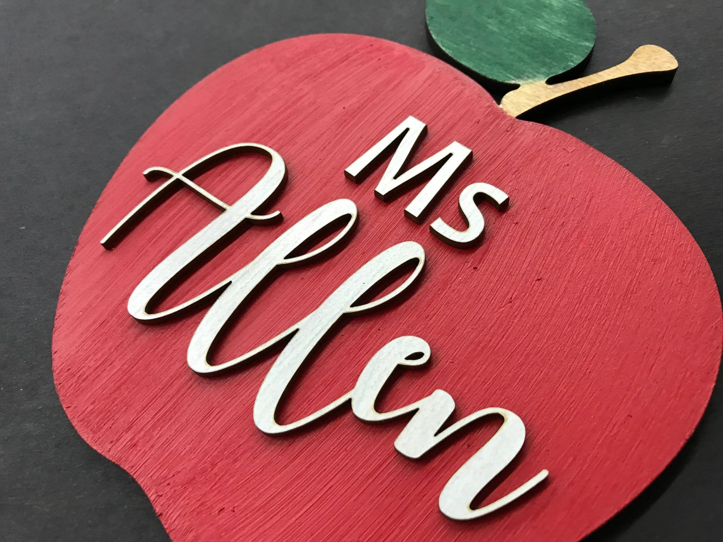 Teacher Apple Sign Personalized with Name - Legacy Images - Signs