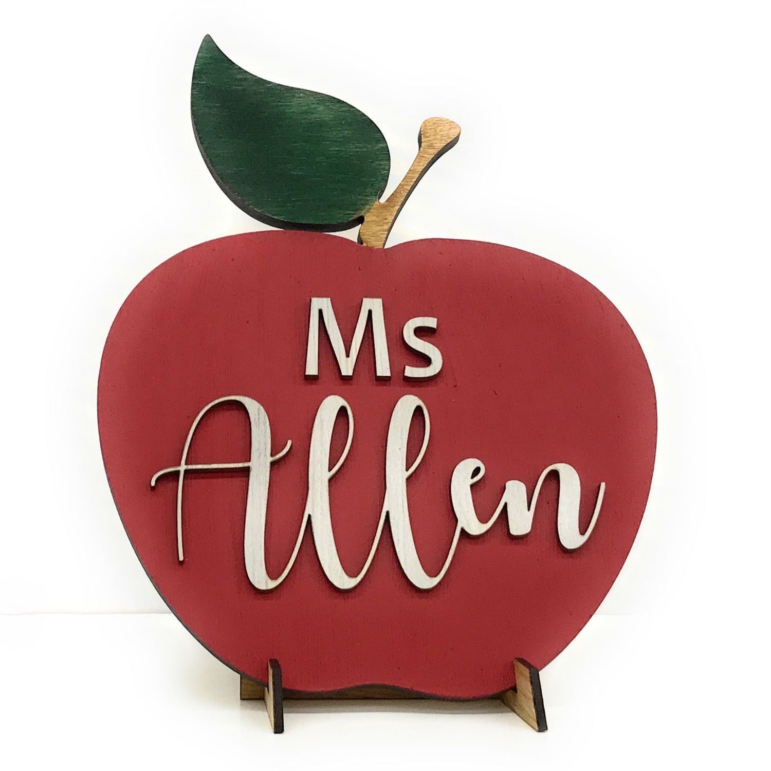 Teacher Apple Sign Personalized with Name - Legacy Images - Signs