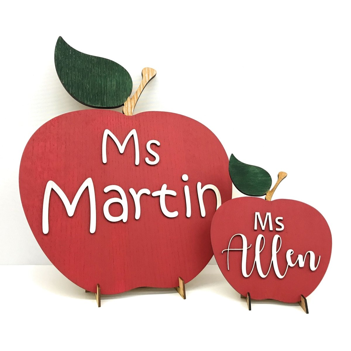 Teacher Apple Sign Personalized with Name - Legacy Images - Signs - name occupations school laser engraved