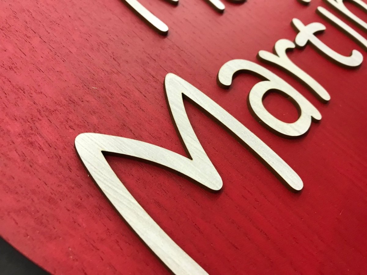 Teacher Apple Sign Personalized with Name - Legacy Images - Signs - name occupations school laser engraved