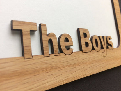 The Boys Picture Frame - 5x7 Frame Hold 4x6 Photo - Legacy Images - Picture Frames - 5x7 picture frame family friends laser engraved