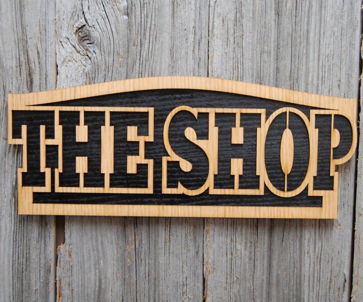 The Shop Sign Décor - Legacy Images - Novelty Signs - sign the shop laser engraved
