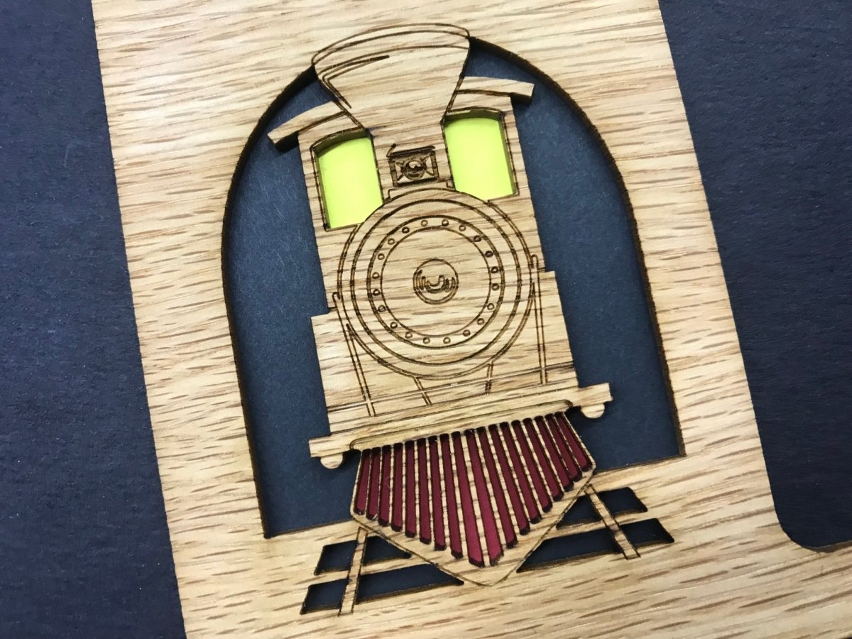 Train Picture Frame - 5x7 Frame Holds 3x4 Photo - Legacy Images - 5x7 picture frame hobbies occupations laser engraved