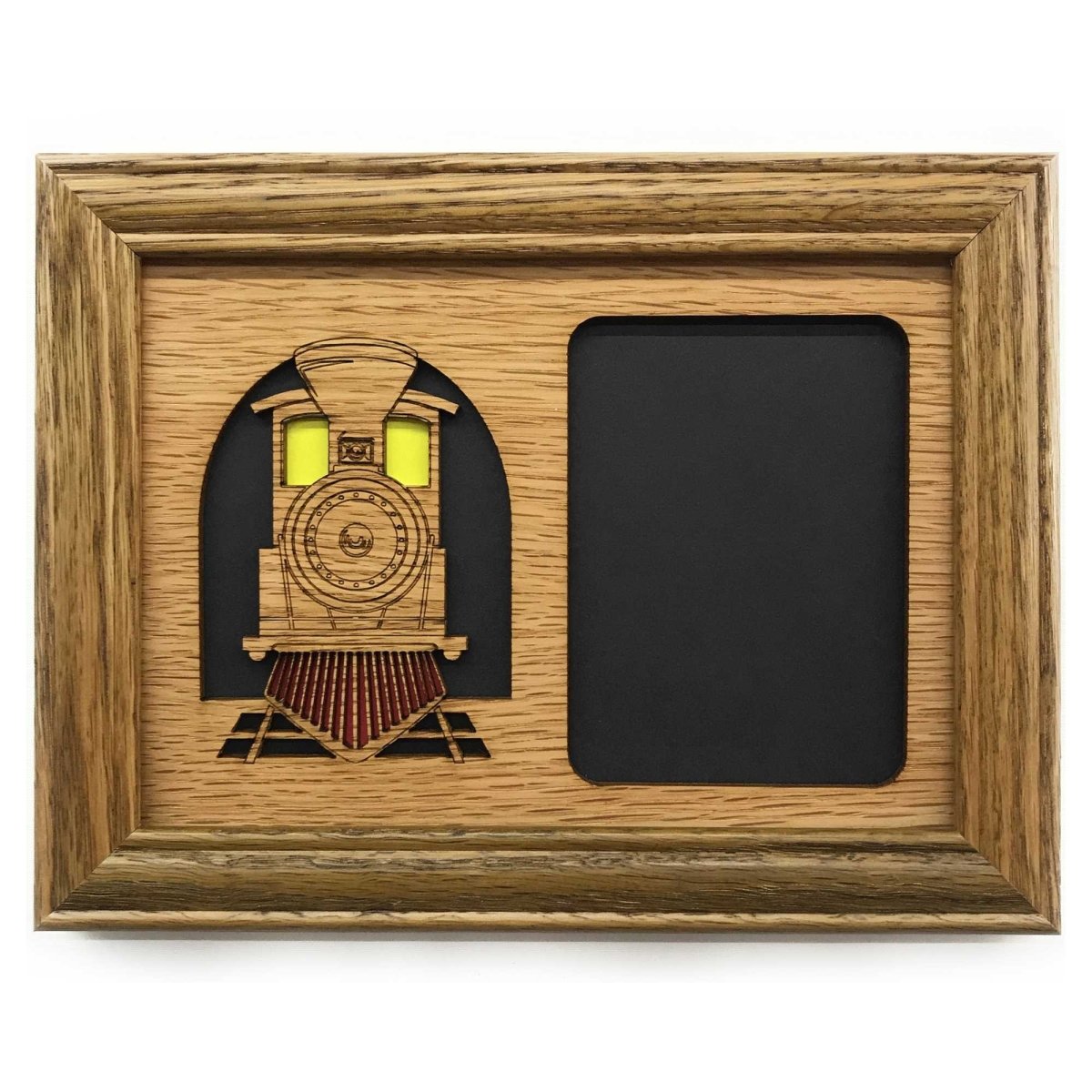 Train Picture Frame - 5x7 Frame Holds 3x4 Photo - Legacy Images - 5x7 picture frame hobbies occupations laser engraved