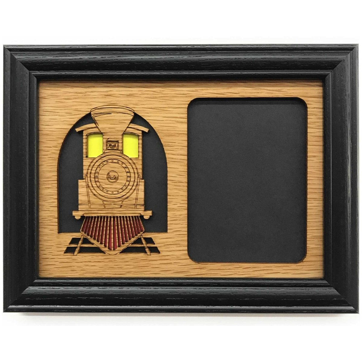 Train Picture Frame - 5x7 Frame Holds 3x4 Photo - Legacy Images - 5x7 picture frame hobbies occupations laser engraved