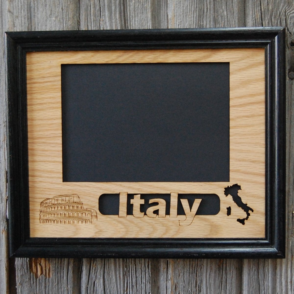 Travel Picture Frame - 11x14 Frame Hold 8x10 Photo or 8 Photos of Various Size - Legacy Images - Picture Frames - 11x14 Picture Frame country custom laser engraved