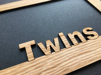 Twins Picture Frame - 5x7 Frame Hold 4x6 Photo - Legacy Images - Picture Frames - 5x7 picture frame family picture frame laser engraved