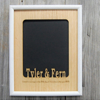United In Marriage Wedding Picture Frame - Legacy Images - Picture Frames - 11x14 Picture Frame 8x10 picture frame date laser engraved