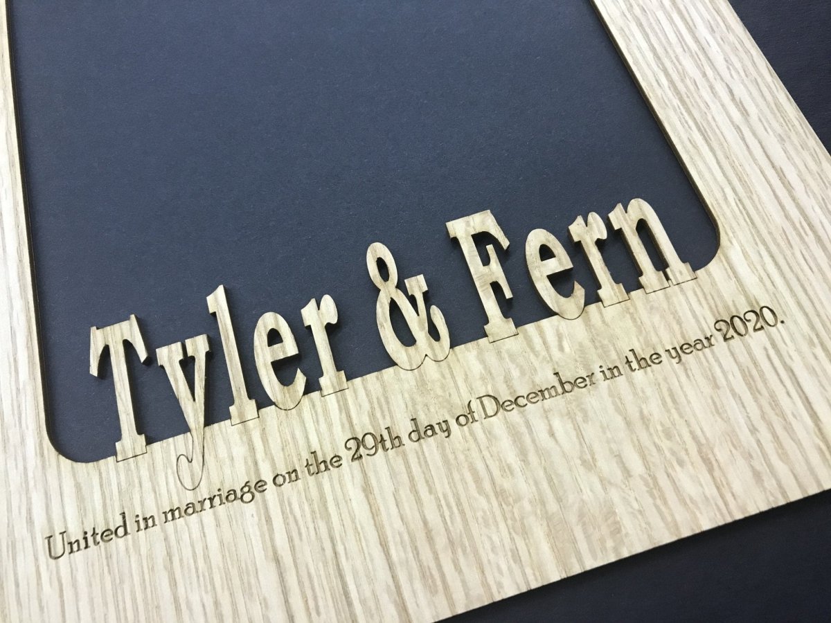 United In Marriage Wedding Picture Frame - Legacy Images - Picture Frames - 11x14 Picture Frame 8x10 picture frame date laser engraved