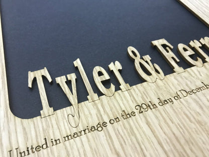 United In Marriage Wedding Picture Frame - Legacy Images - Picture Frames - 11x14 Picture Frame 8x10 picture frame date laser engraved