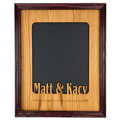 United In Marriage Wedding Picture Frame - Legacy Images - Picture Frames - 11x14 Picture Frame 8x10 picture frame date laser engraved