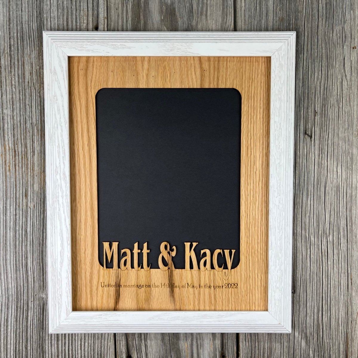 United In Marriage Wedding Picture Frame - Legacy Images - Picture Frames - 11x14 Picture Frame 8x10 picture frame date laser engraved
