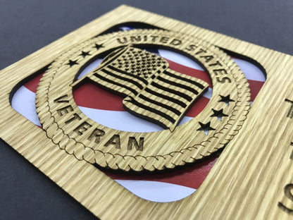 US Veteran Picture Frame - Legacy Images - Picture Frames - 11x14 Picture Frame 5x7 picture frame 8x10 picture frame laser engraved