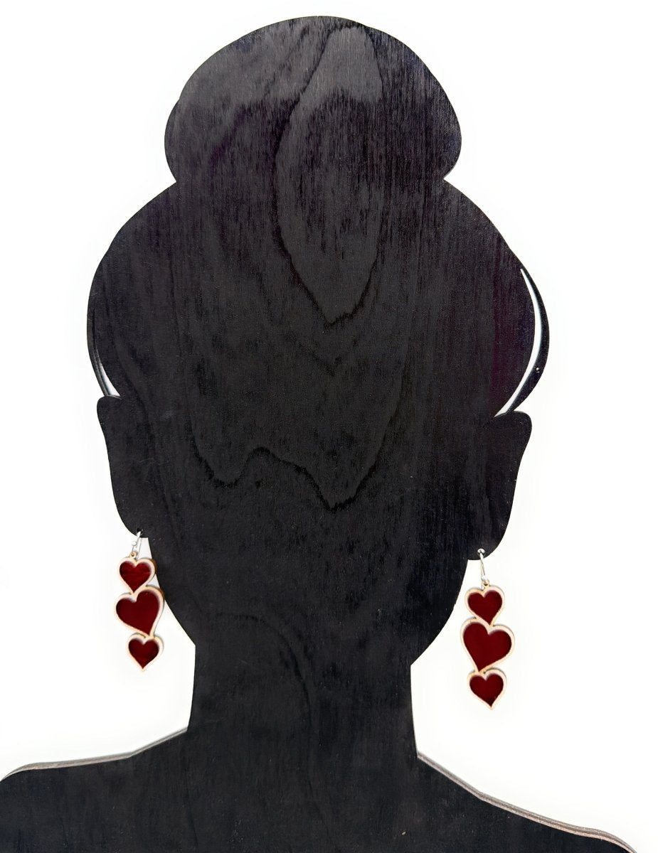 Valentine Earrings - Dangles - Legacy Images - Earrings - Earrings heart valentines laser engraved