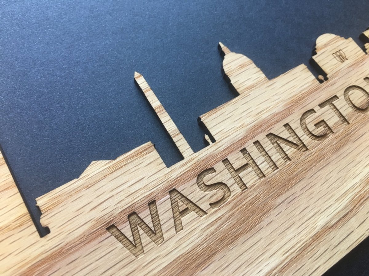Washington DC Skyline Picture Frame - Legacy Images - Picture Frame - 5x7 picture frame 8x10 picture frame city laser engraved