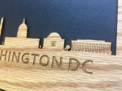 Washington DC Skyline Picture Frame - Legacy Images - Picture Frame - 5x7 picture frame 8x10 picture frame city laser engraved