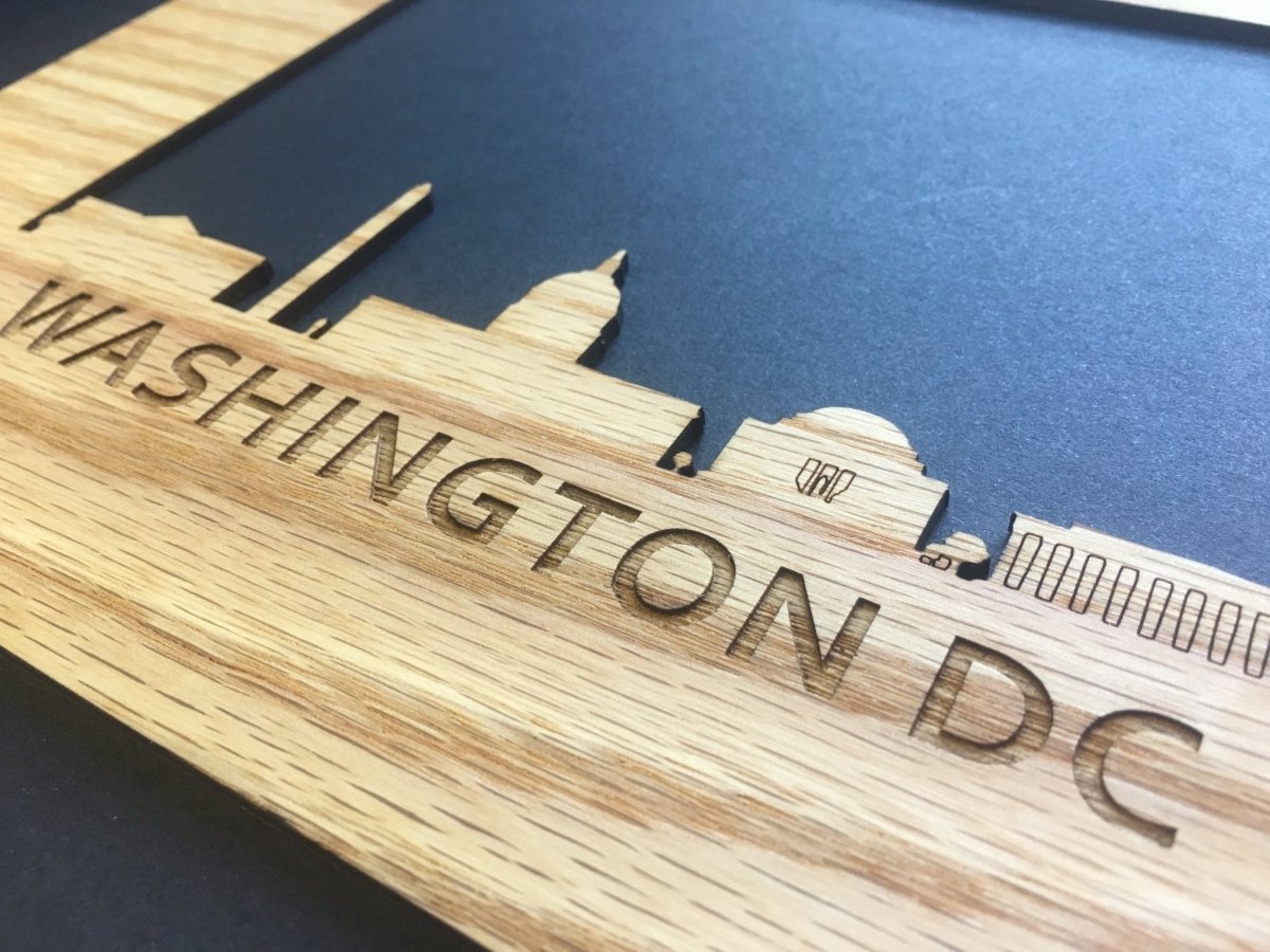 Washington DC Skyline Picture Frame - Legacy Images - Picture Frame - 5x7 picture frame 8x10 picture frame city laser engraved