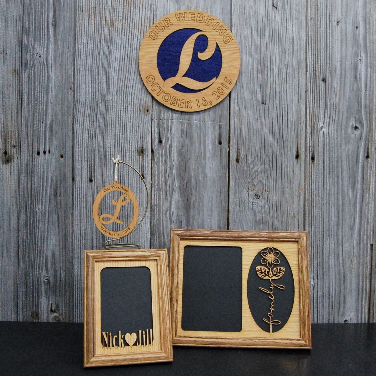 Wedding Gift Set - Legacy Images - Picture Frames - 11x14 Picture Frame 5x7 picture frame 8x10 picture frame laser engraved