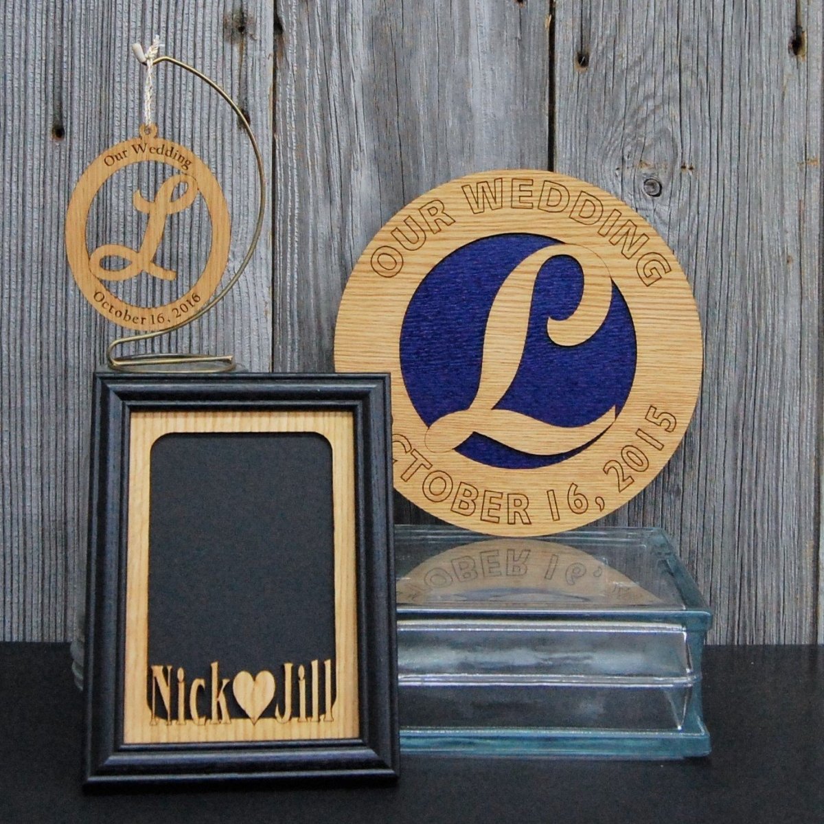 Wedding Gift Set - Legacy Images - Picture Frames - 11x14 Picture Frame 5x7 picture frame 8x10 picture frame laser engraved