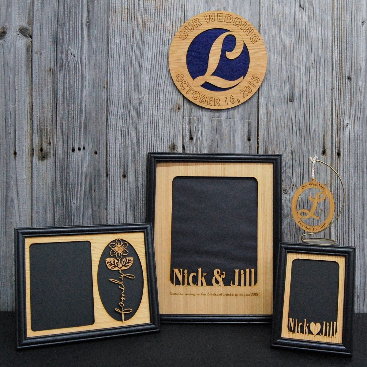 Wedding Gift Set - Legacy Images - Picture Frames - 11x14 Picture Frame 5x7 picture frame 8x10 picture frame laser engraved