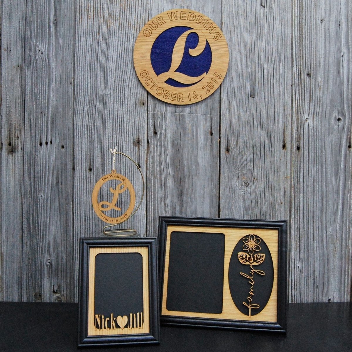 Wedding Gift Set - Legacy Images - Picture Frames - 11x14 Picture Frame 5x7 picture frame 8x10 picture frame laser engraved