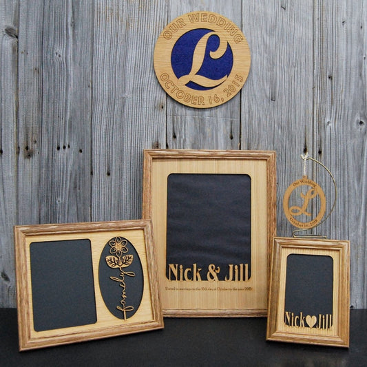 Wedding Gift Set - Legacy Images - Picture Frames - 11x14 Picture Frame 5x7 picture frame 8x10 picture frame laser engraved