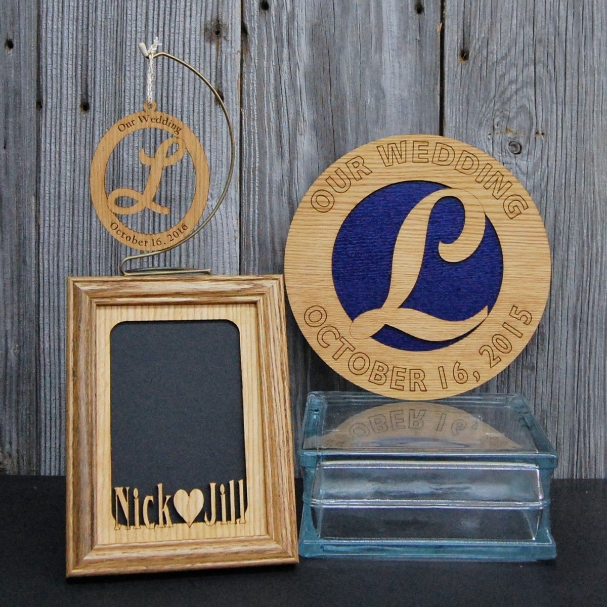 Wedding Gift Set - Legacy Images - Picture Frames - 11x14 Picture Frame 5x7 picture frame 8x10 picture frame laser engraved