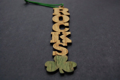 Westfield Shamrocks Christmas Ornament - Legacy Images - Holiday Ornaments - christmas ornament school laser engraved