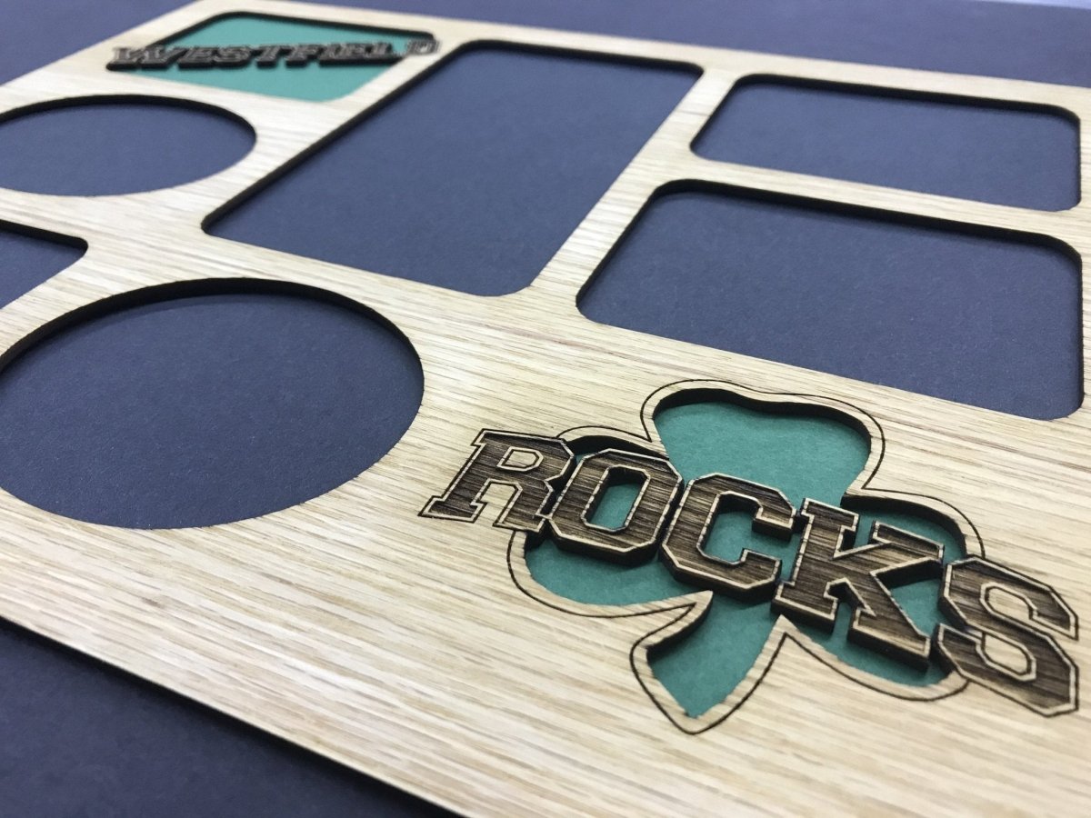 Westfield Shamrocks Picture Frame 11"x14" - Legacy Images - Picture Frames - 11x14 Picture Frame picture frame school laser engraved