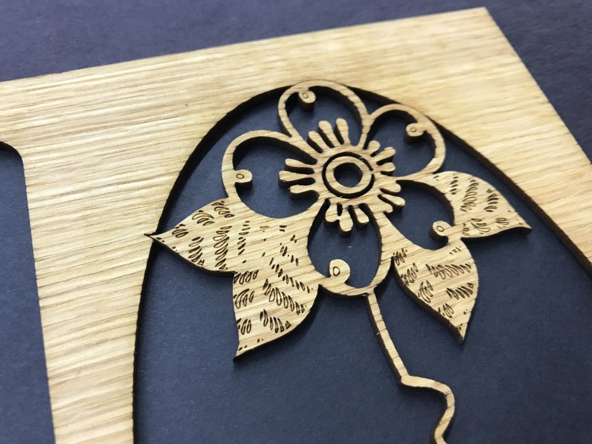 Word Flower Picture Frame - 8x10 Frame Holds 5x7 Photo - Legacy Images - Picture Frames - 8x10 picture frame family flowers laser engraved
