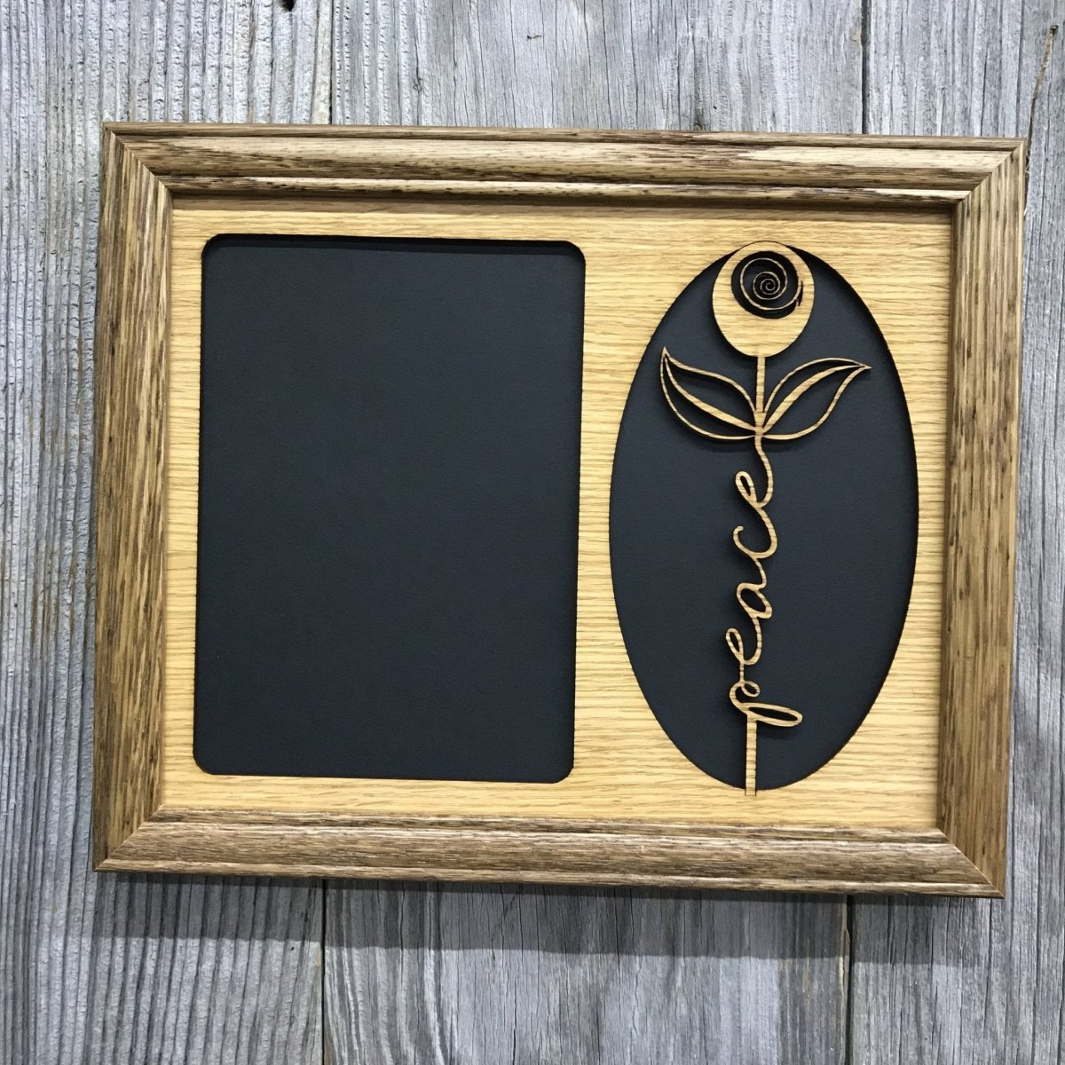 Word Flower Picture Frame - 8x10 Frame Holds 5x7 Photo - Legacy Images - Picture Frames - 8x10 picture frame family flowers laser engraved