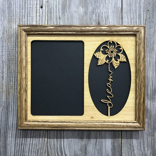 Word Flower Picture Frame - 8x10 Frame Holds 5x7 Photo - Legacy Images - Picture Frames - 8x10 picture frame family flowers laser engraved