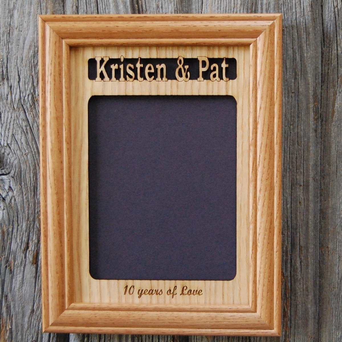 Years Of Love Picture Frame - 5x7 Frame Hold 3x5 Photo - Legacy Images - Picture Frames - 5x7 picture frame anniversary picture frame laser engraved