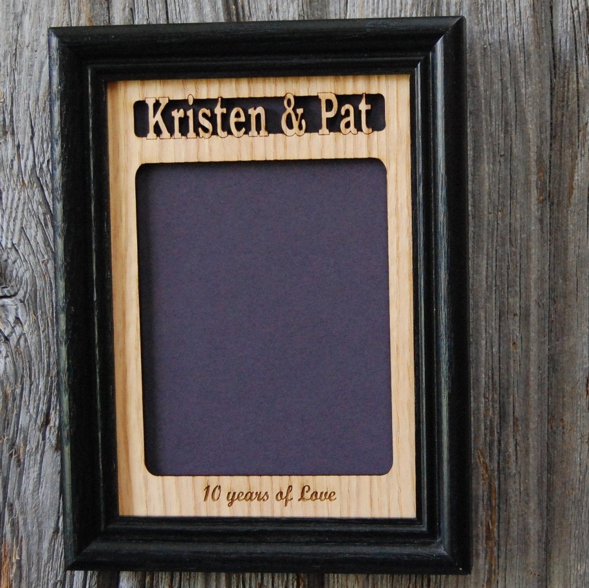 Years Of Love Picture Frame - 5x7 Frame Hold 3x5 Photo - Legacy Images - Picture Frames - 5x7 picture frame anniversary picture frame laser engraved