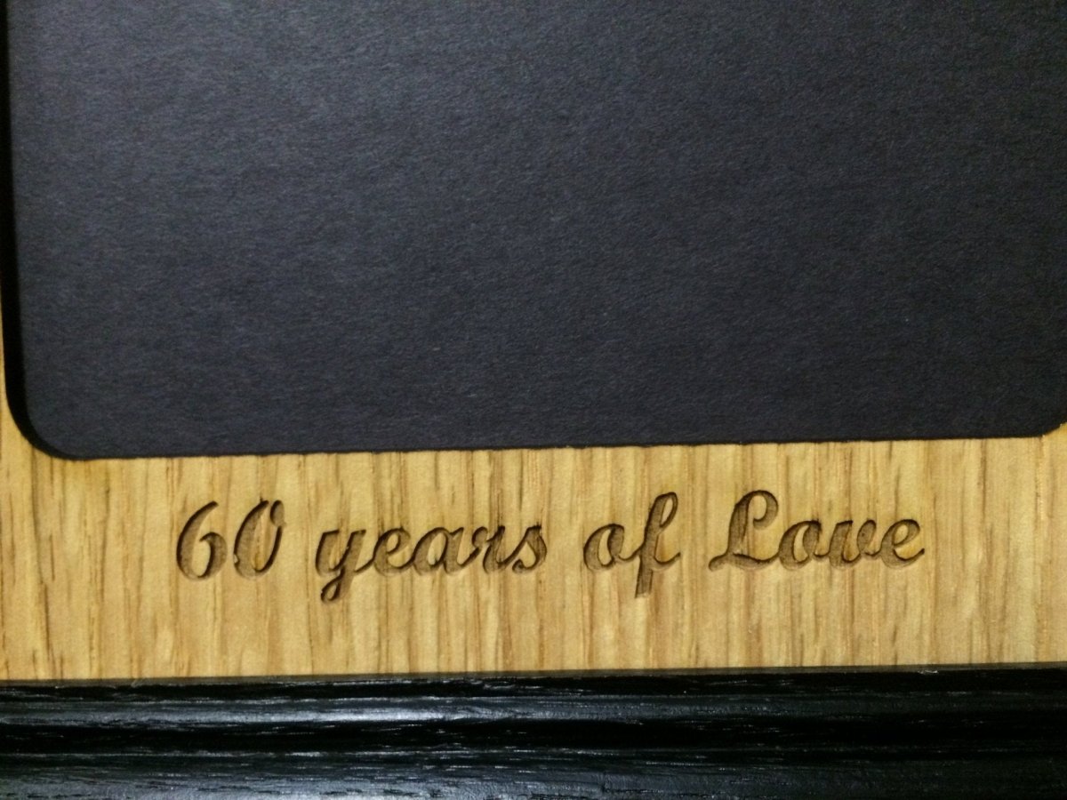 Years Of Love Picture Frame - 5x7 Frame Hold 3x5 Photo - Legacy Images - Picture Frames - 5x7 picture frame anniversary picture frame laser engraved
