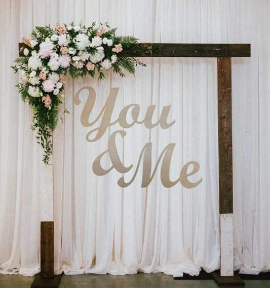 You and Me Wedding Sign - You and Me Wedding Sign, Signs, home decor, laser engraved - Legacy Images - Legacy Images - Decor