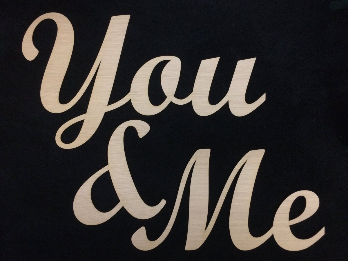 You and Me Wedding Sign - Legacy Images - Decor - sign wedding laser engraved