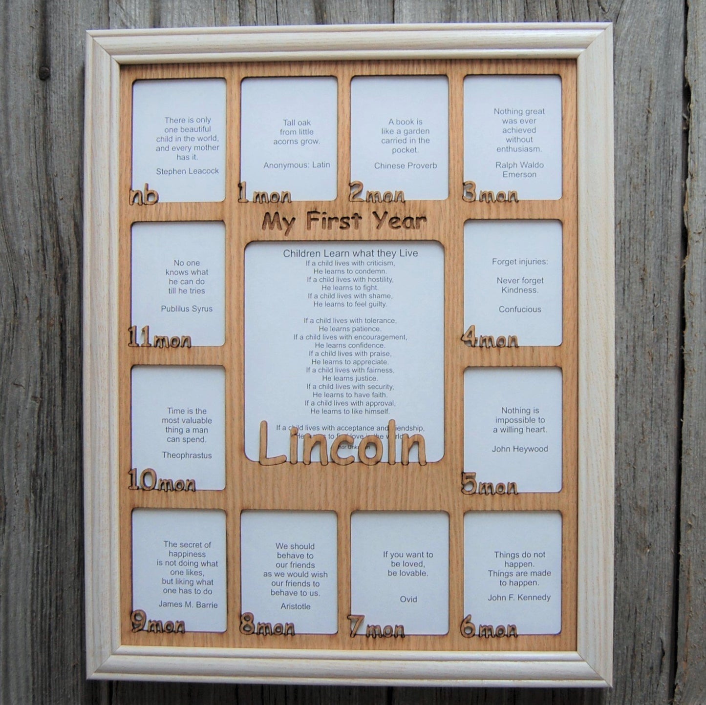 Baby First Year Picture Frame