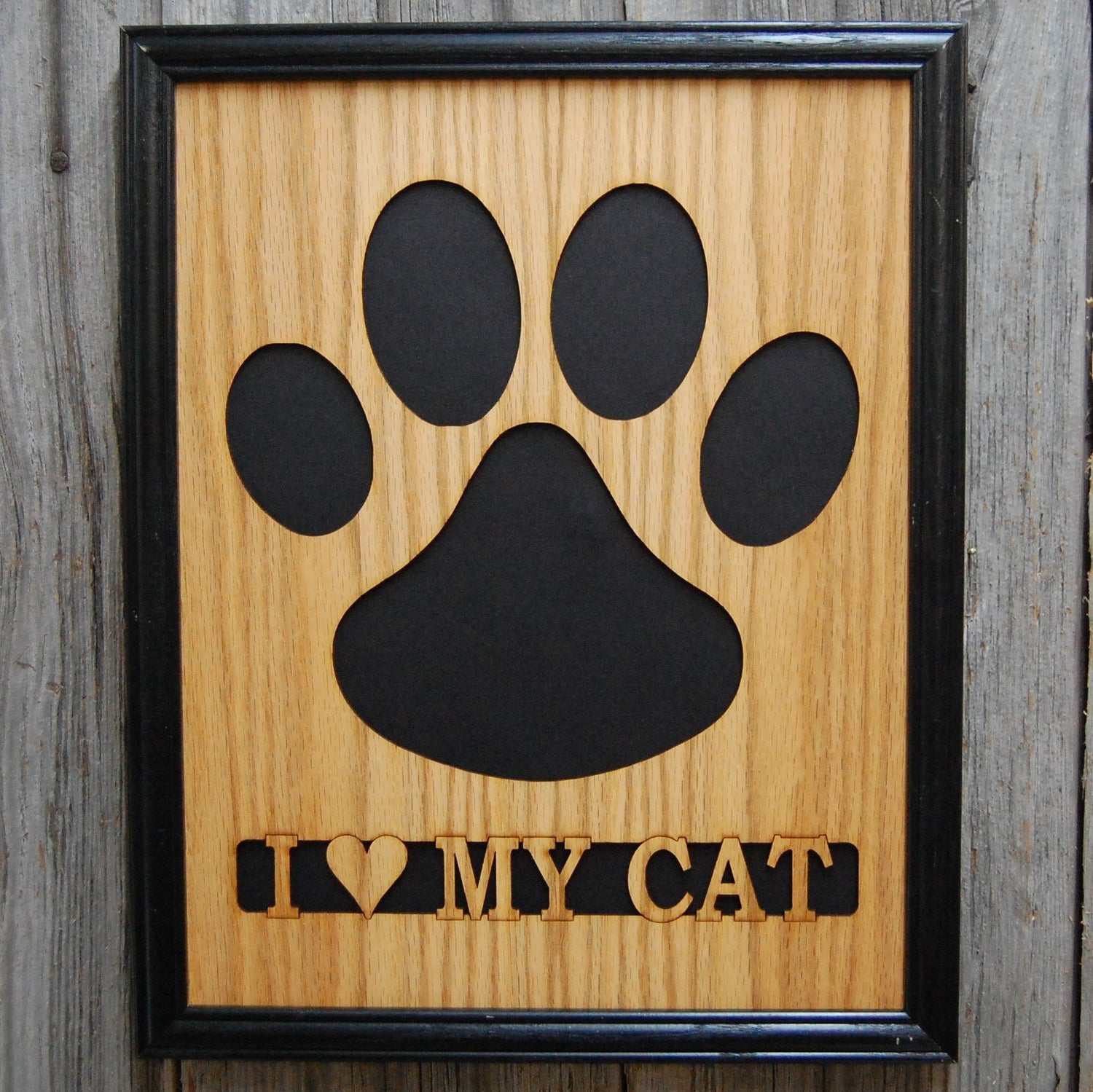 11x14 Cat Paw Print Picture Frame, Picture Frame, home decor, laser engraved - Legacy Images