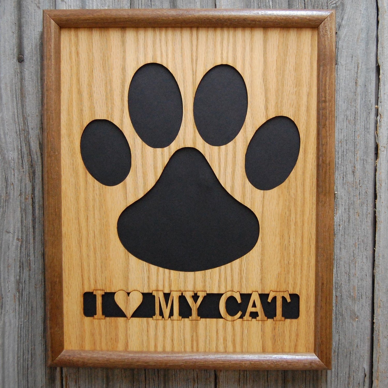 11x14 Cat Paw Print Picture Frame, Picture Frame, home decor, laser engraved - Legacy Images