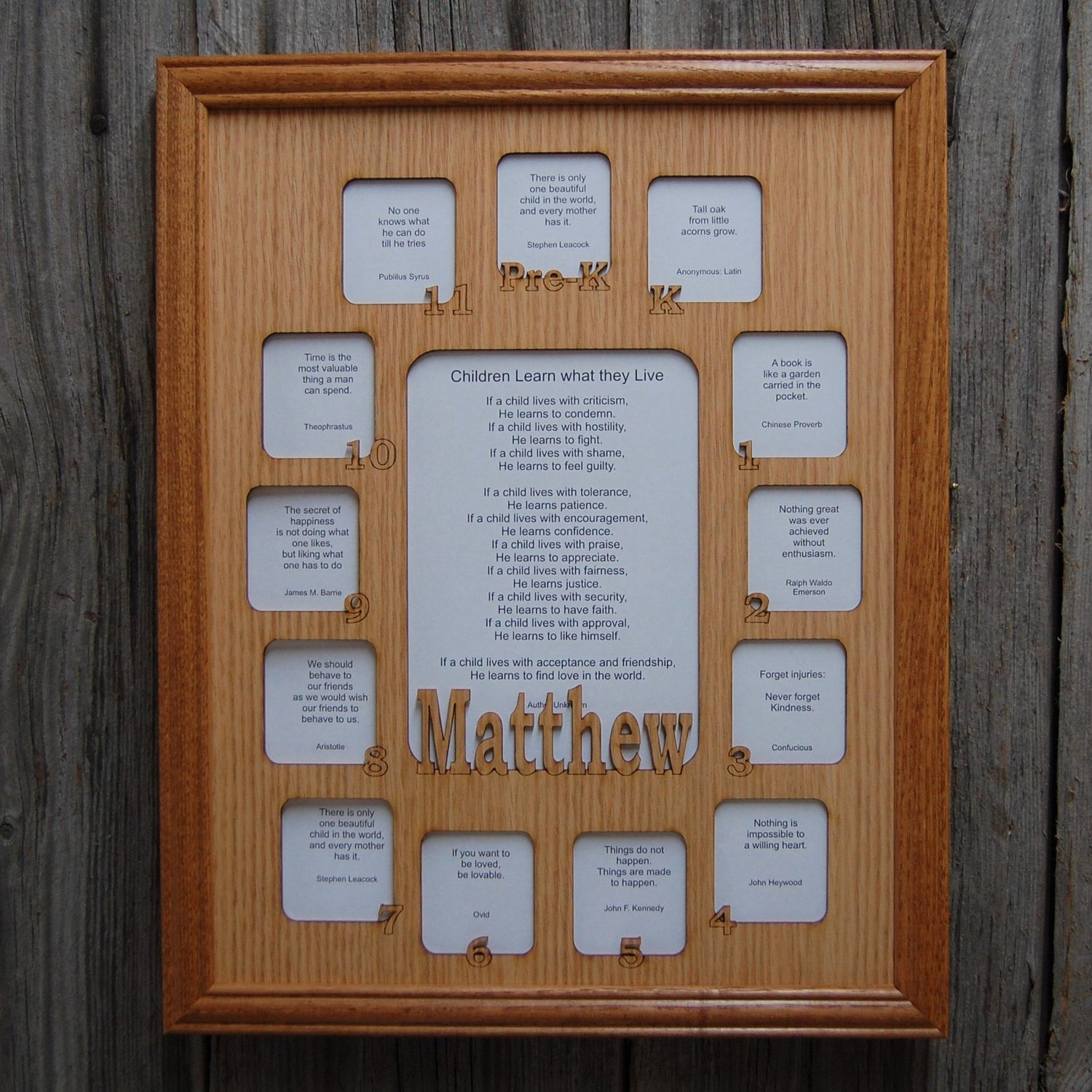 School Years Picture Frame, Picture Frame, home decor, laser engraved - Legacy Images