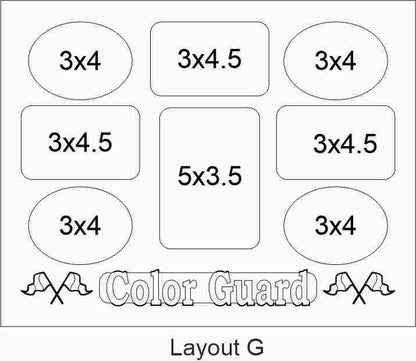 11x14 Layout G with 8 various size photo openings - Legacy Images - Picture Frames