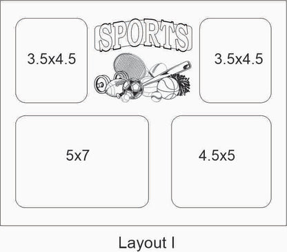 11x14 Layout I with 4 photo openings of various size - Legacy Images - Picture Frames