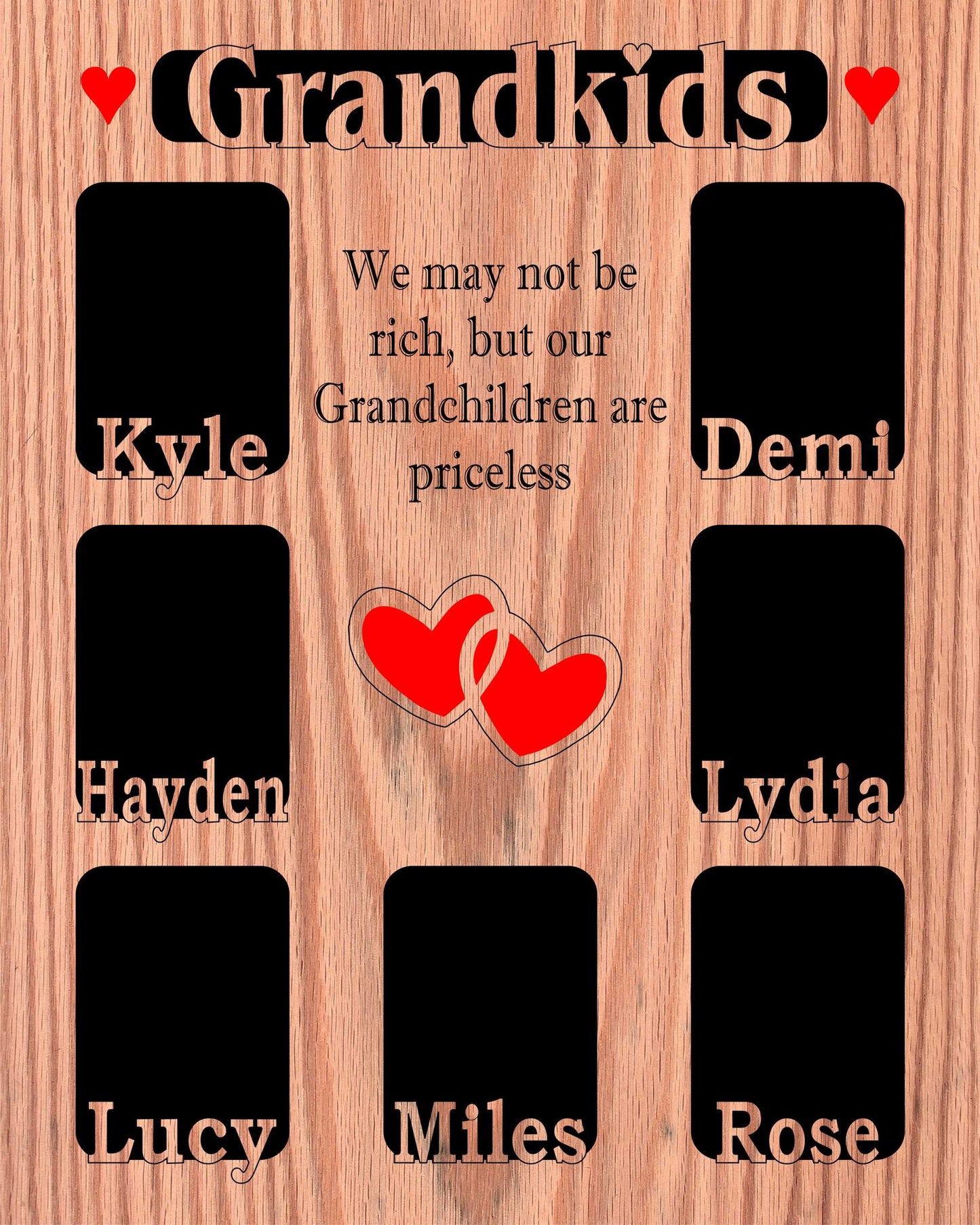 Grandkids Name Picture Frame 16"x20"