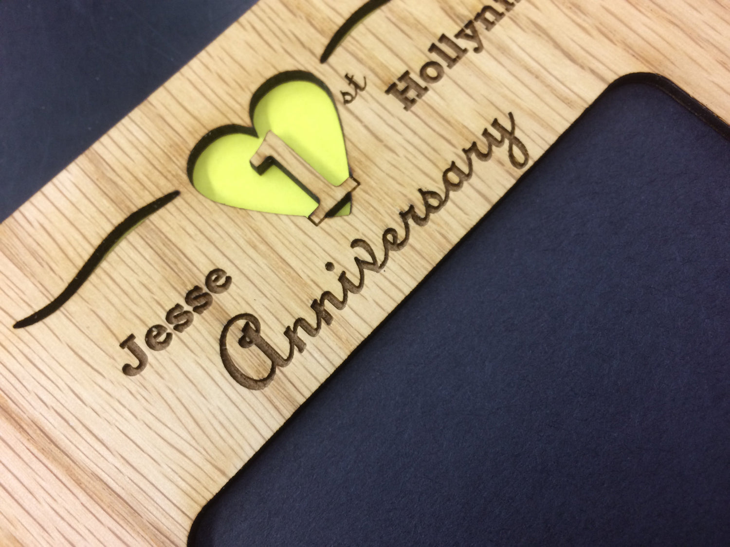 1st Anniversary Picture Frame, Picture Frame, home decor, laser engraved - Legacy Images