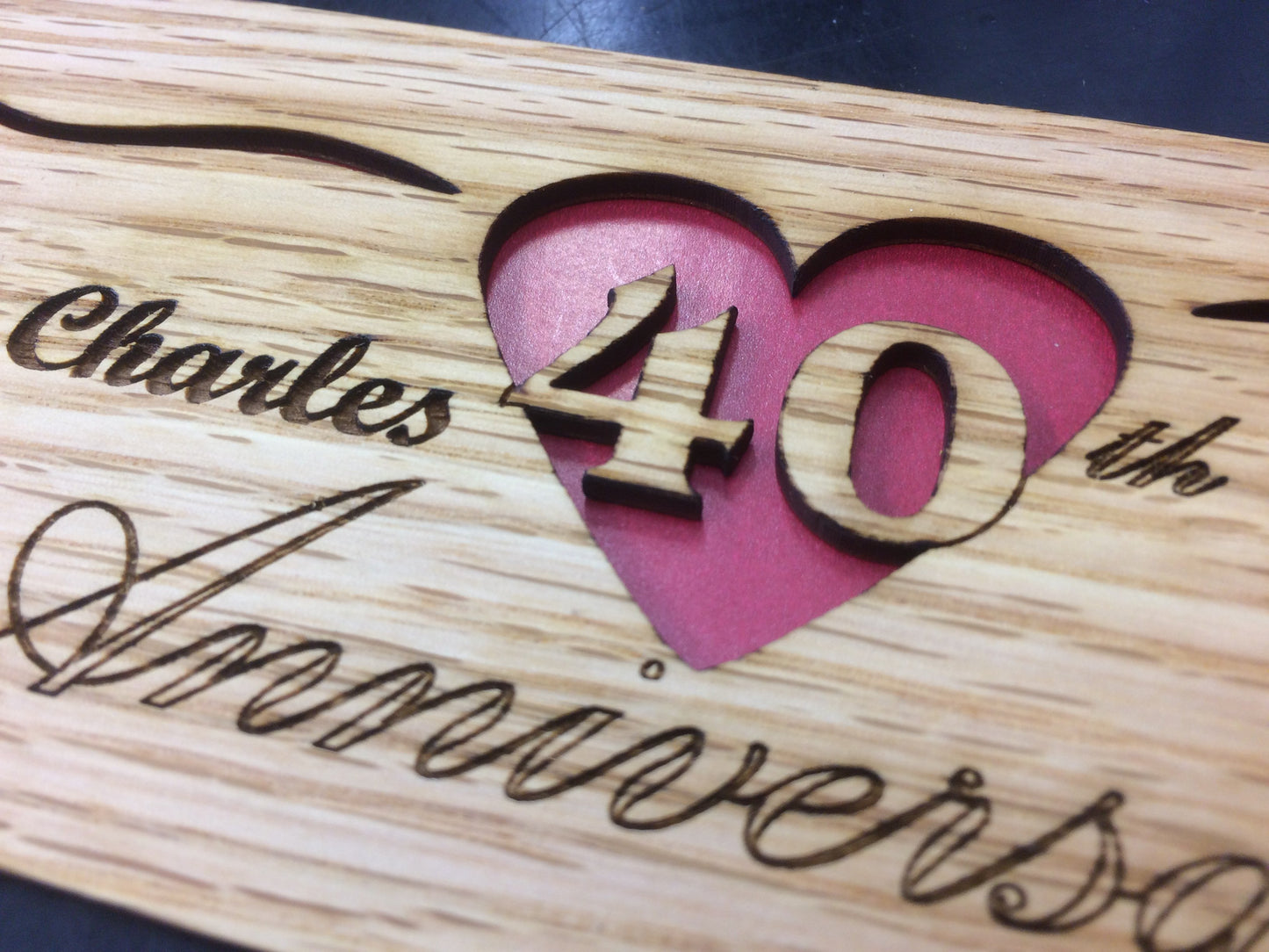 40th Anniversary Picture Frame, Picture Frame, home decor, laser engraved - Legacy Images