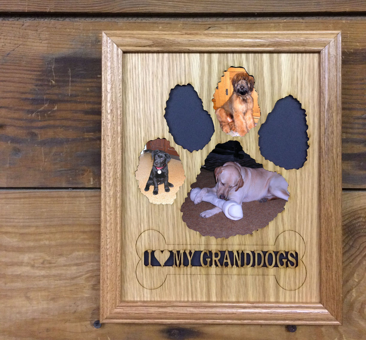 11x14 Dog Paw Print Picture Frame, Picture Frame, home decor, laser engraved - Legacy Images
