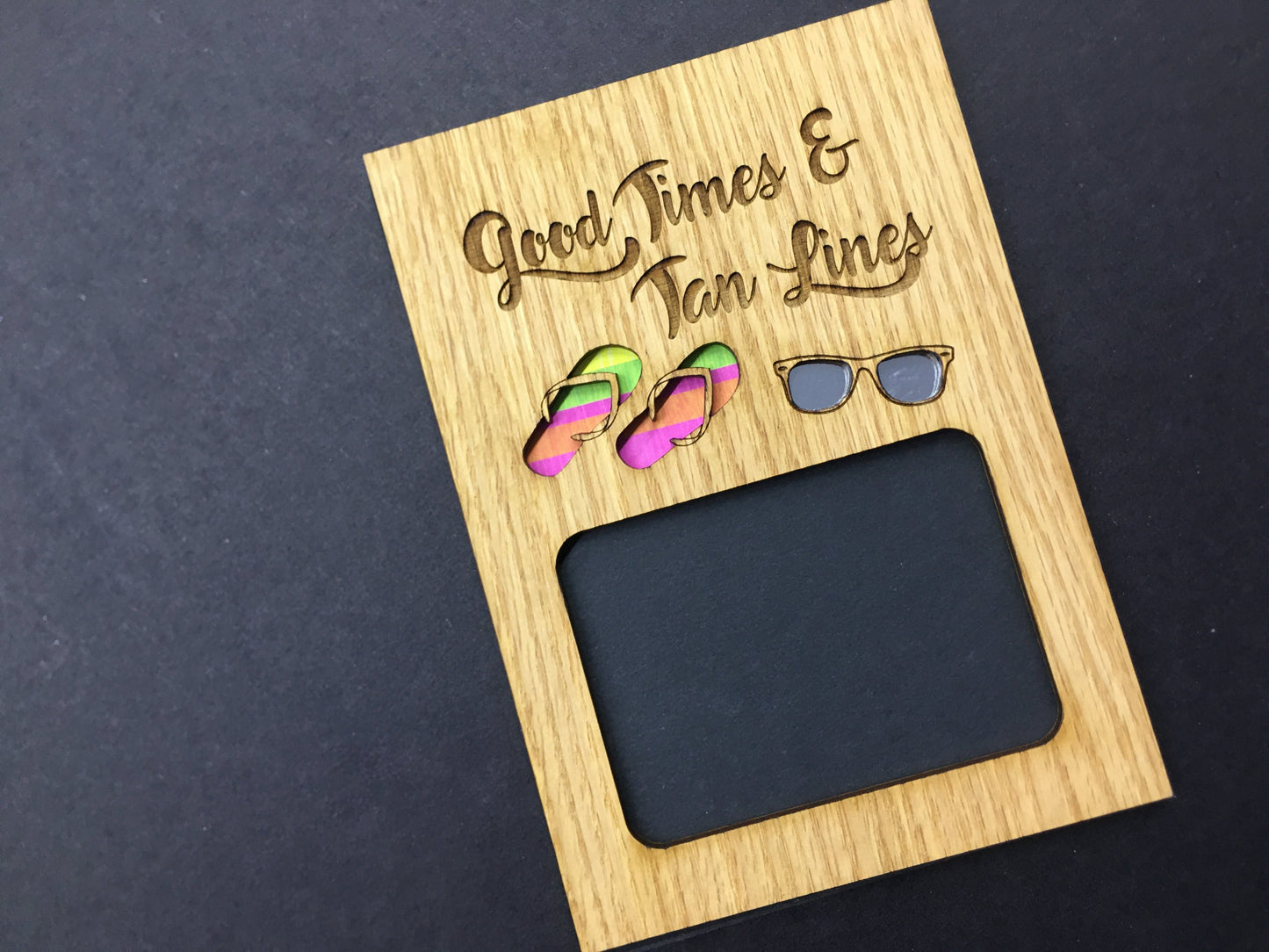 Good Times & Tan Lines Picture Frame - 5x7 Frame Hold 3x4 Photo