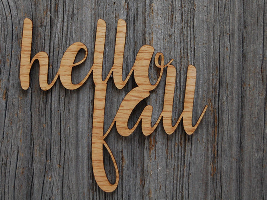 Hello Fall Sign, Signs, home decor, laser engraved - Legacy Images