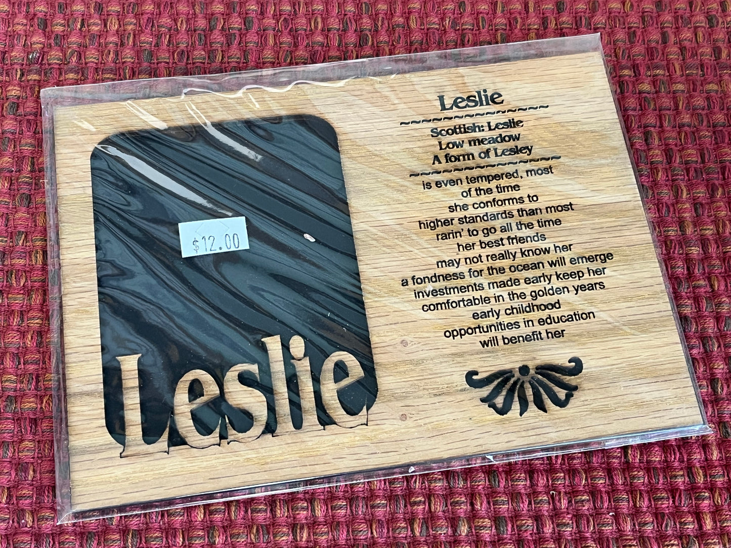DISCONTINUED 5x7 Profile Name Meaning Picture Frame - Matte Only - Girl Names L-Z